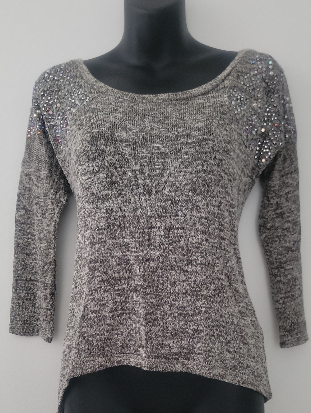 Gray Embellished Women’s Sweater